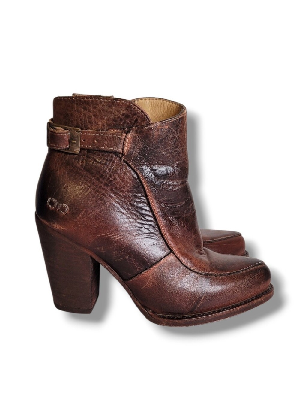 BED STU Isla Brown Heeled Booties